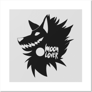 Moon Lover (Dark/ Transparent Text) Posters and Art